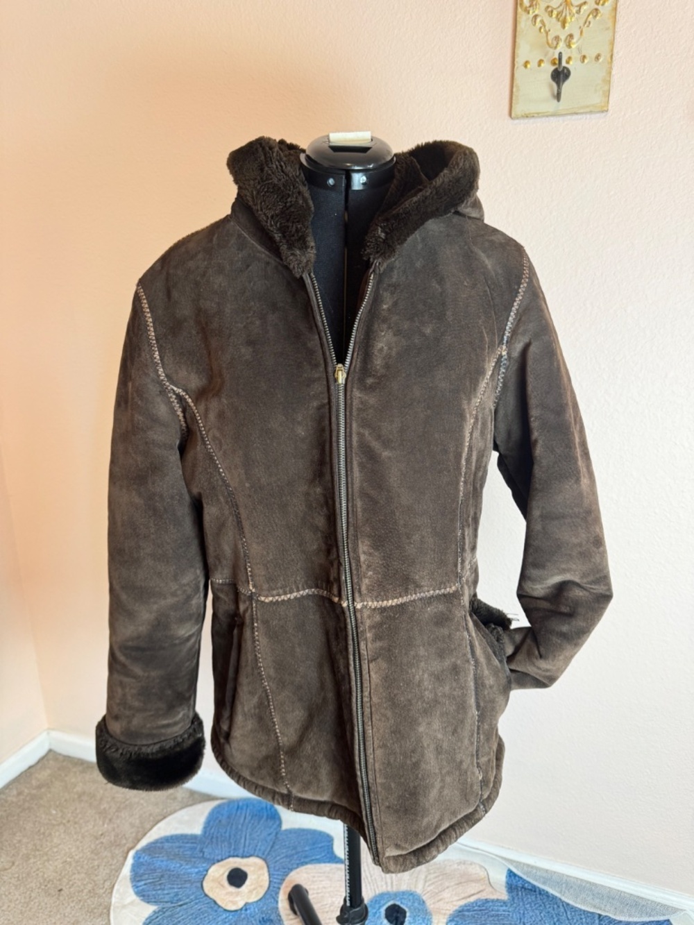 Vintage Penny Lane Marvin Richards brown suede leather jacket Medium